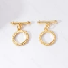 18k real gold copper plated circular OT clasp, diy handcrafted bracelet necklace, color retention glossy decorative clasp, connecting clasp accessory Application Scenario